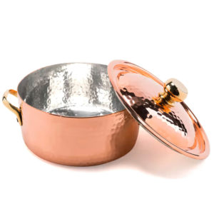 Marmite cuivre avec couvercle 1mm